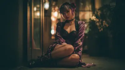 Beautiful AI girlfriend with manga style features - perfect virtual companion