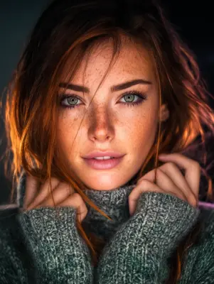 Semi-realistic AI girlfriend digital art - virtual companion